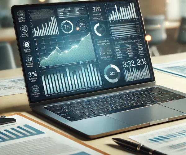 DALL·E 2024-10-18 12.56.09 - A realistic and professional image of a laptop screen displaying graphs and analytics related to medical billing and insurance claims. The graphs shou